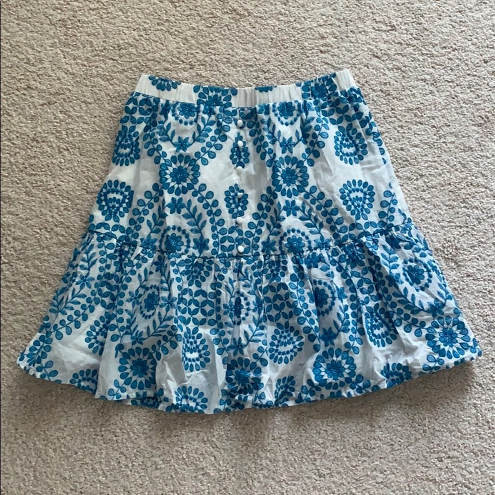 Endless Rose blue and white embroidered skirt